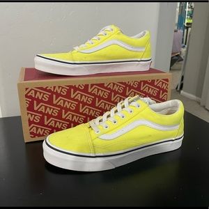Neon yellow old skool vans